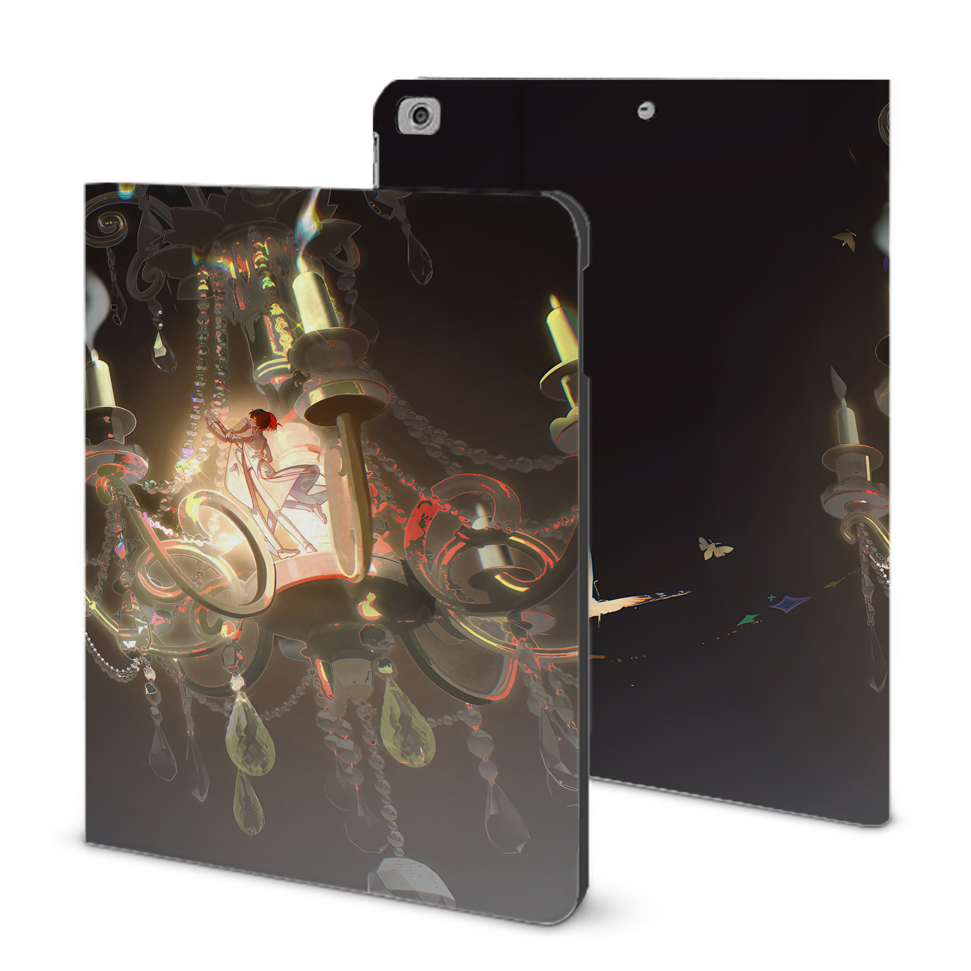 （画像用） 文豪ストレイドッグス Bungo Stray Dogs IPad ケース ブック型 PUレザー TPU 耐衝撃 軽量 薄型 ペン収納なし 全面保護 IPad 各モデル対応